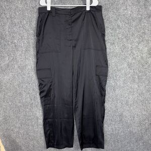 Abercrombie & Fitch Pants Womens Size 16 Black Silky Cargo